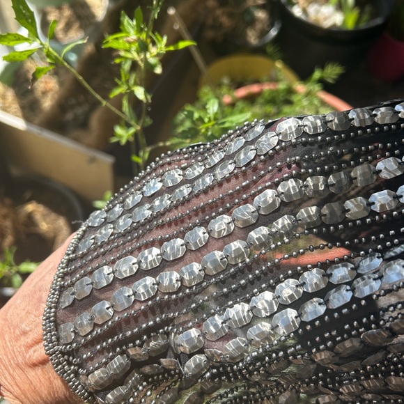 PARKER ART DECO FLAPPER GATSBY SEQUIN MINI DRESS M 4 6 - Picture 2 of 6